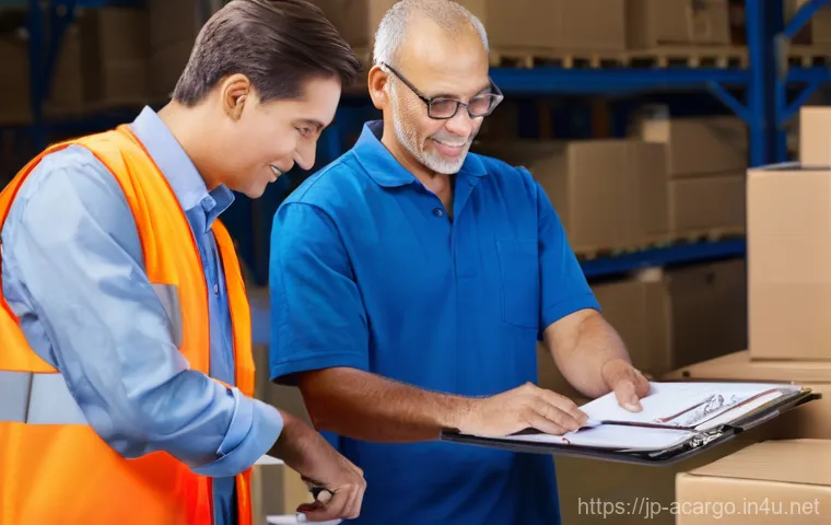 항공화물 실무에서의 팀워크 중요성 - **Prompt:** Inside a modern, brightly lit air cargo operations center, a diverse team of logistics s...